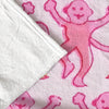 Kawaii Monkey Flannel Blanket: Cozy and Cute Blanket for Kids and Adults, Ideal for Home, Picnics, and Travel