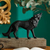 Modern Geometric Wolf Resin Ornament: Creative Home Animal Craft for Aesthetic Room Decor and Art Supplies