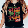 Festive Christmas Letter Print Daily T-Shirt: A Playful Addition to Your Casual Wardrobe