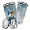 Give the gift of warmth and refreshment with this 20oz stainless steel tumbler. A perfect holiday gift for your loved ones, it's designed for maximum insulation and durability with a festive snowman design. Enjoy beverages hot or cold for hours.