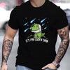 It's My Lucky Day: Cute Dinosaur Tee - Men's Casual Crew Neck T-Shirt for a Stylish Summer Look