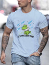 It's My Lucky Day: Cute Dinosaur Tee - Men's Casual Crew Neck T-Shirt for a Stylish Summer Look