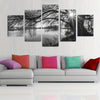 Unframed HD Printed Canvas Painting: Tranquil Lake Modular Pictures for Home Decor