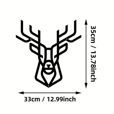 Graceful Elegance: Exquisite Metal Art Deer Wall Decor for Indoor and Outdoor Spaces