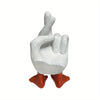 Lucky Duck Hand Gesture Statue: A Creative Garden and Christmas Decoration