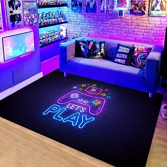 Game On: 3D Gaming Area Rug - The Perfect Addition to Your Game Room or Living Space
