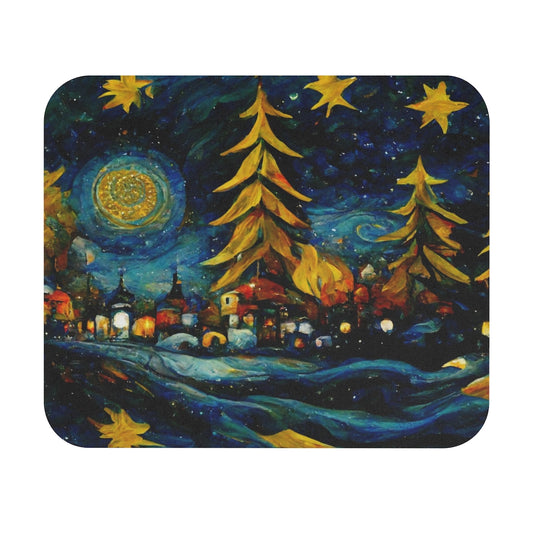 Christmas Starry Starry Night Mouse Pad - Van Gogh Art Mouse Pad