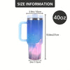 40oz Galaxy Sky Pattern Tumbler with Lid and Handle - Perfect Birthday Gift for Home and Kitchen