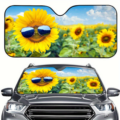 Sunflower Car Windshield Sun Shades: Protect Your Vehicle from UV Rays and Keep it Cool with this Foldable Sun Reflector