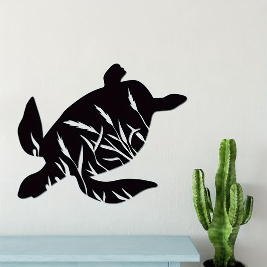 Elevate your home decor with our Stunning Sea Turtle Metal Wall Art. With a modern and exquisite design, this piece will add a touch of elegance to any room. Made with high-quality materials, it makes for a perfect gift for yourself or a loved one. Bring a piece of the ocean into your home today.