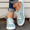 Women's Blue Floral Canvas Shoes - Comfortable and Stylish Outdoor Shoes