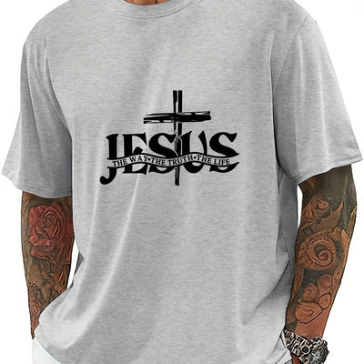 Jesus Saved My Life: Men's Casual Short Sleeve T-shirt - Perfect Gift for Summer, Spring, and Fall