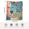 Colorful Floral Flannel Blanket: Cozy and Stylish Throw for Couch, Bed, Sofa, Camping, and Travelling