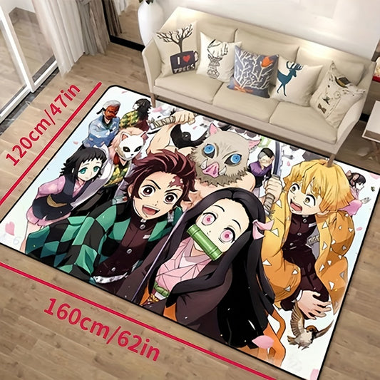 Japanese Manga Floor Mat: Anime-Inspired Kawaii Area Rug for Stylish Living Spaces