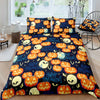 Spooktacular Dreams: Halloween-Themed Duvet Cover Set - Moon, Pumpkin, and Bat Design for Festive Bedroom Decor(1*Duvet Cover + 2*Pillowcases, Without Core)