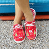 Womens Fashion Christmas Pattern Sneakers: Casual and Festive Low-Top Canvas Shoes for Outdoor Style