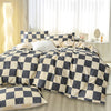 Stylish Checkered Duvet Cover Set: Enhance Your Bedroom Décor with 3-Piece Bedding SetLove Rose Print Duvet Cover Set: Soft and Comfortable Bedding for Bedroom and Guest Room(1*Duvet Cover + 2*Pillowcases, Without Core)