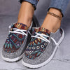 Trendy and Stylish: Women's Tribal Pattern Canvas Shoes for Casual Comfort