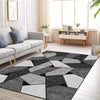 Modern Geometric Living Room Area Rug - Easy to Clean, Machine Washable, Anti-Slip, Water Absorbent Floor Mat