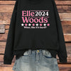 Stylish Plus-Size Casual Sweatshirt: Women's Plus Slogan Print Long Sleeve Round Neck Sweatshirt