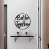 This Better Together Metal Art Sign is the perfect addition to any home. Featuring minimalist line art, it is a stylish and timeless piece. Durable and lightweight, it is easy to hang and makes a great housewarming gift.