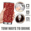 20oz Festive Stainless Steel Christmas Tree Print Tumbler: The Perfect Gift for Loved Ones