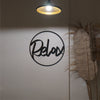 Retro Relax: Metal Art Logo Sign for Stylish Home Decor