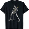 Skeleton Rocker: Men's Casual Short Sleeve Tee - Perfect Summer Outfit for Music Lovers