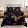 Colorful Butterfly Delight: 3-Piece Comfortable Duvet Cover Set for Vibrant Bedrooms and Guest Rooms