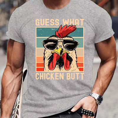 Chicken Prints on Fleek: Men's Casual Trendy T-Shirt for Hip Hop Enthusiasts