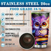 20oz Adorable Owl Tumbler: A Perfect Personalized Gift for Women, Girls, and Animal Lovers