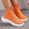 Comfortable and Trendy Women's High Top Sock Boots for Sporting Style