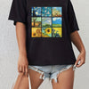 Landscape Fusion: Trendy Short Sleeve Graphic Tee – Elevate Your Summer Style with Casual Chic