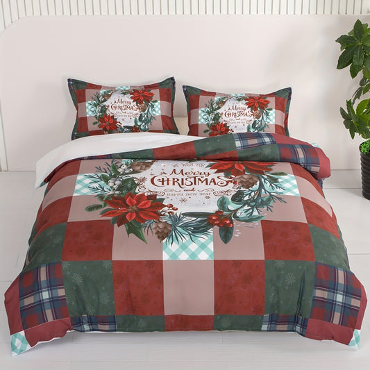 Soft and Comfortable Christmas-themed Duvet Cover Set: Perfect for Every Bedroom!