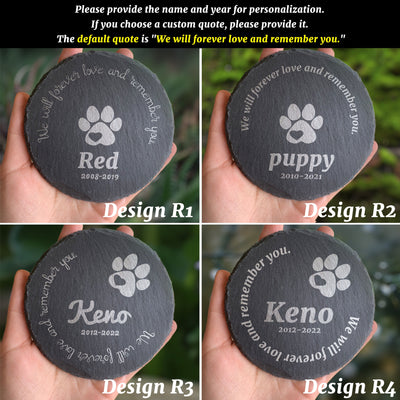 Custom Engraved Pet Memorial Stone: Cherish Your Beloved Pet's Memory with a Personalized Pet Grave Stone - Personalized Gifts