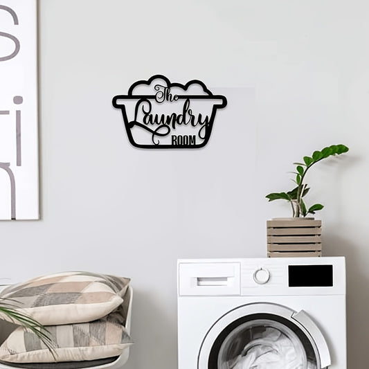 Vintage Metal Art: Rustic Laundry Room Decor and Accessories