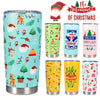 Sparkling Christmas Stainless Steel Skinny Tumbler  – The Perfect Gift for the Holiday Season