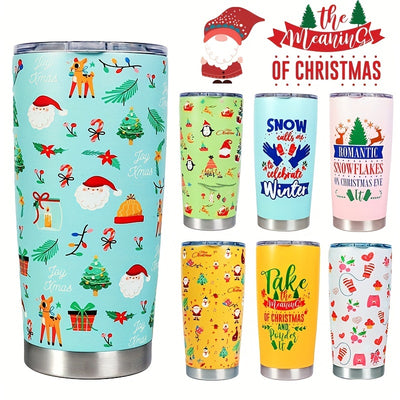 Sparkling Christmas Stainless Steel Skinny Tumbler  – The Perfect Gift for the Holiday Season