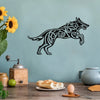 Fierce Guardian: Viking Wolf Metal Wall Decor - Celtic Inspired Fenrir Decoration for Viking Enthusiasts