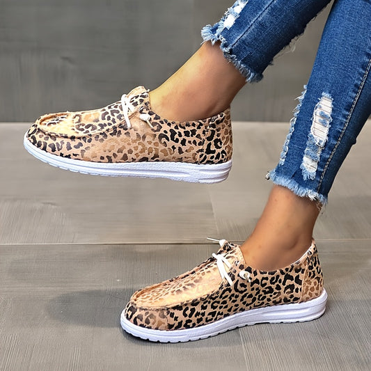 Color Leopard Pattern Canvas Shoes for Women - Comfortable and Stylish Outdoor Shoes