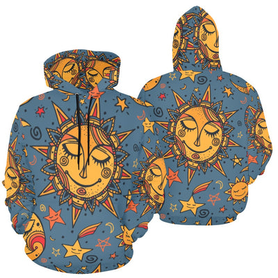 Sun Nighty Hoodie, Sun All Over Print Hoodie for Men (USA Size)