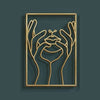 Infuse artistry into any space with this unique metal sign decor. Featuring a detailed silhouette of a female body with abstract line art, this metal sign is an elegant way to enhance any wall. Its high-quality craftsmanship provides an exquisite visual experience.