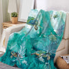 Sea Turtle Haven: Cozy Flannel Blanket for Couch, Bed, and Sofa
