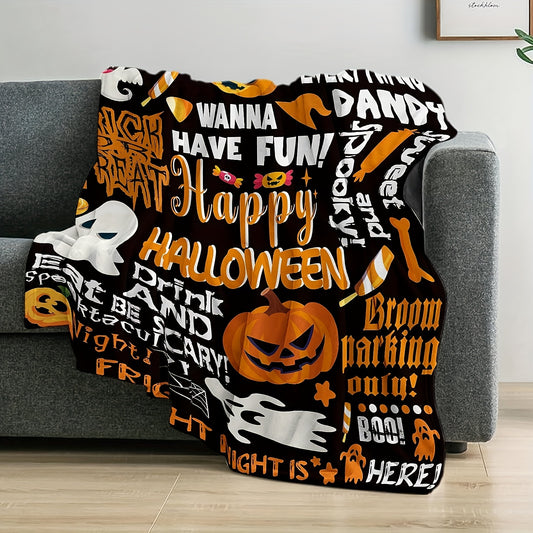 This versatile Halloween-themed Funny Pumpkin Ghost Print Flannel Blanket is made with soft, cozy flannel for snuggly comfort! Enjoy the eye-catching ghost print design, perfect for any chilly evening or any occasion during the holiday season.