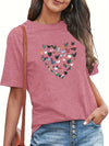 Cluckin' Chic: Chicken Print Crew Neck T-Shirt - A Fun and Casual Must-Have for Spring/Summer