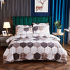 Marbleized Elegance: 3-Piece Block Bedding Set with Duvet Cover and Pillowcases(1*Duvet Cover + 2*Pillowcases, Without Core)