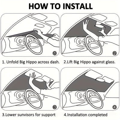 Ultimate Sun Protection: Car Sun Visor Front Windshield Shade Panel - Shield Your Car from Heat and Harmful UV Rays - Premium Sunscreen Heat Insulation - Stay Cool and Safe on the Road - Must-Have Summer Car Interior Accessory