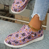 Pumpkin & Cat Pattern Print Canvas Shoes, Lightweight Low Top Halloween Shoes - Casual Lace Up Outdoor Shoes