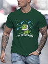 It's My Lucky Day: Cute Dinosaur Tee - Men's Casual Crew Neck T-Shirt for a Stylish Summer Look