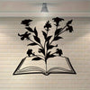 Blooming Book: Minimalist Metal Wall Art for a Geometric Library Gift